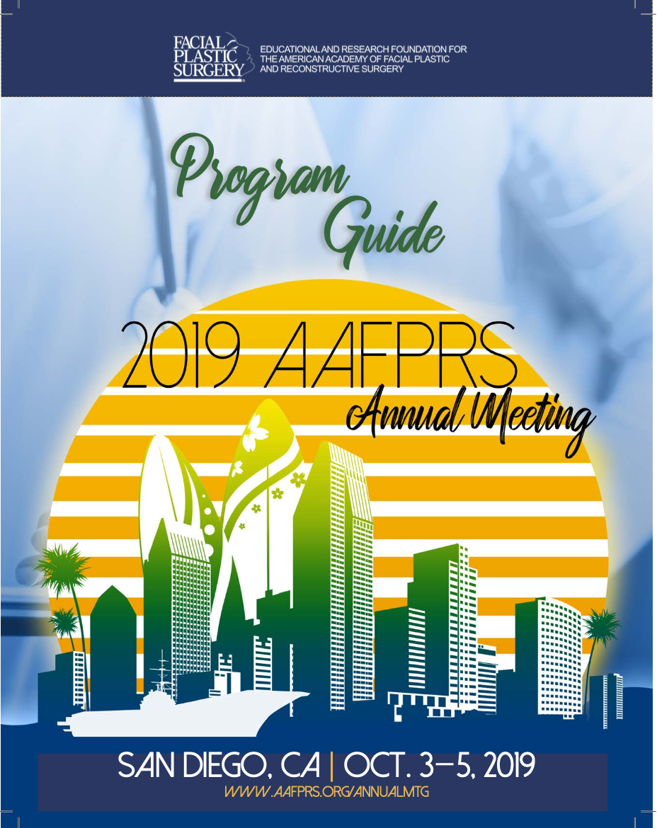 AAFPRS Annual Meeting 2019 San Diego program cover cadaver rhinoplasty course