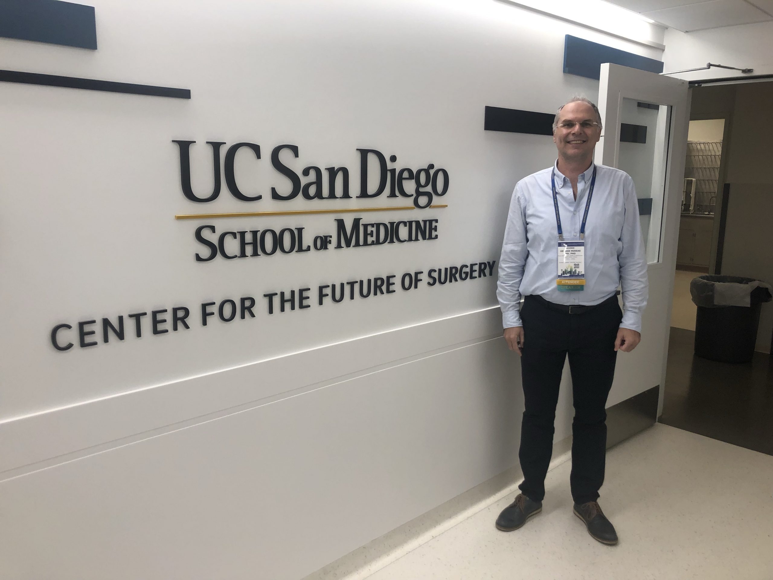 Dr George Mireas at UC San Diego School of Medicine during the AAFPRS cadaver training course