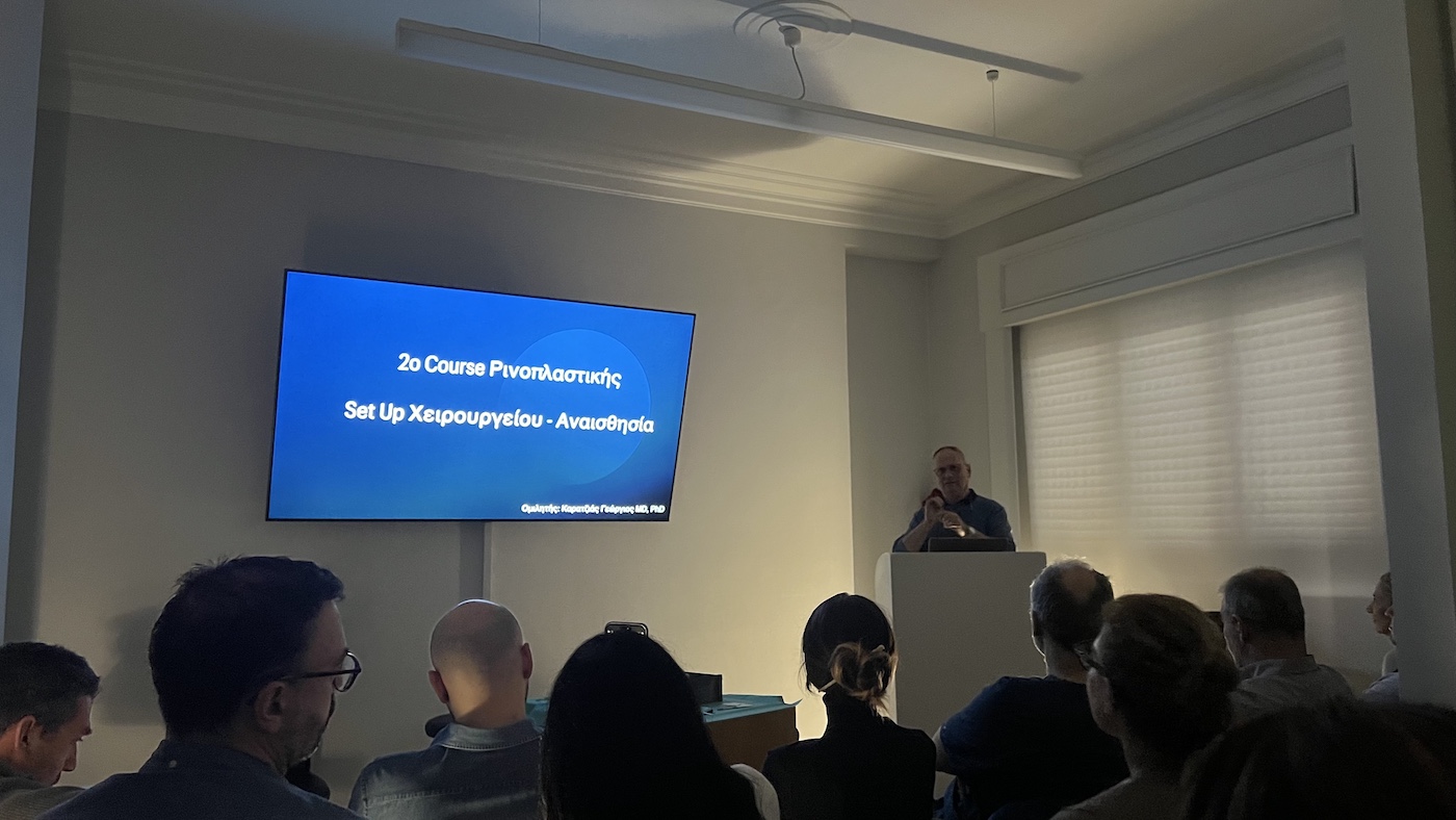 Audience attending HIFPS rhinoplasty lecture session in Athens in 2025