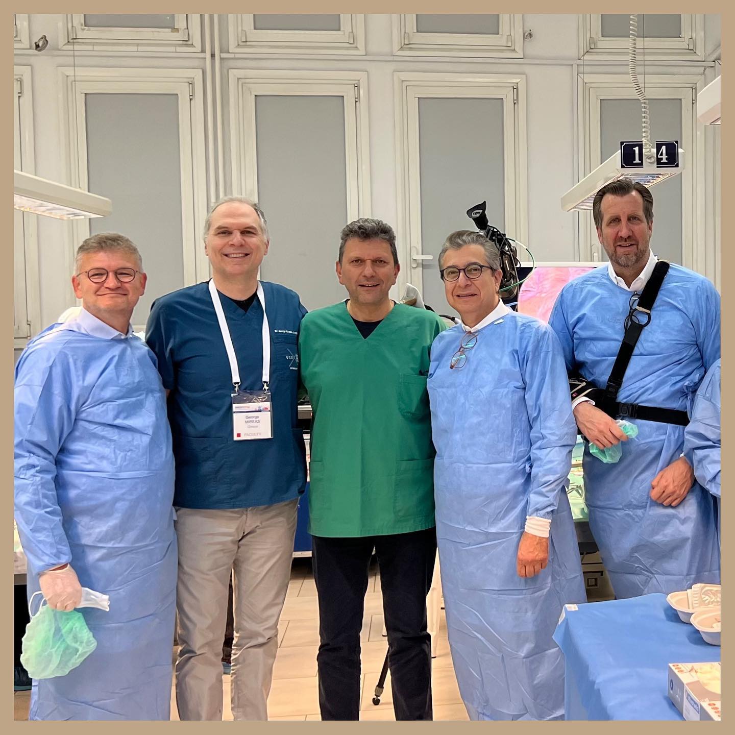 Dr George Mireas with invited faculty members during RHINODAYS 2023 in Thessaloniki