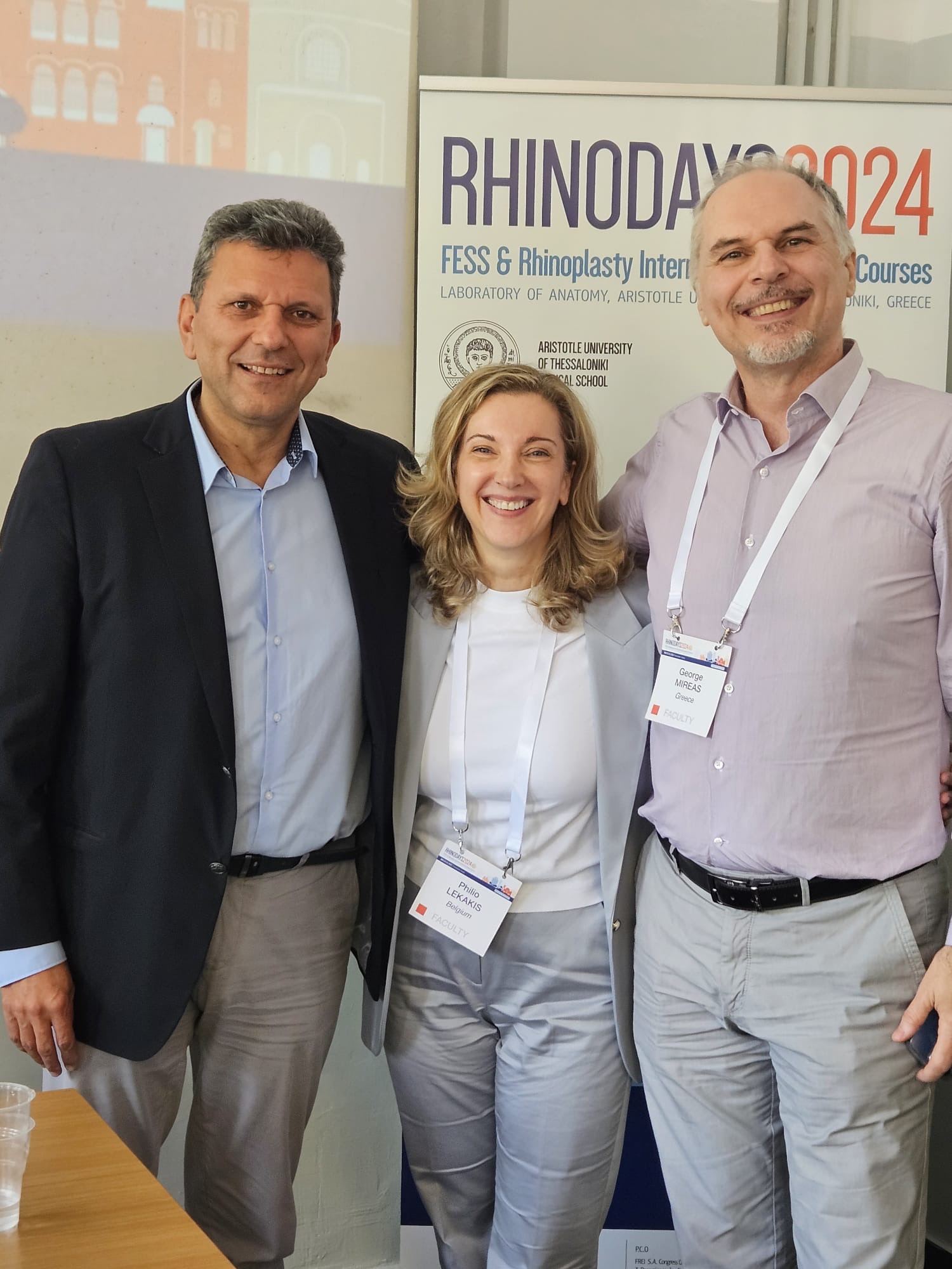Dr George Mireas with invited faculty members during RHINODAYS 2024 in Thessaloniki