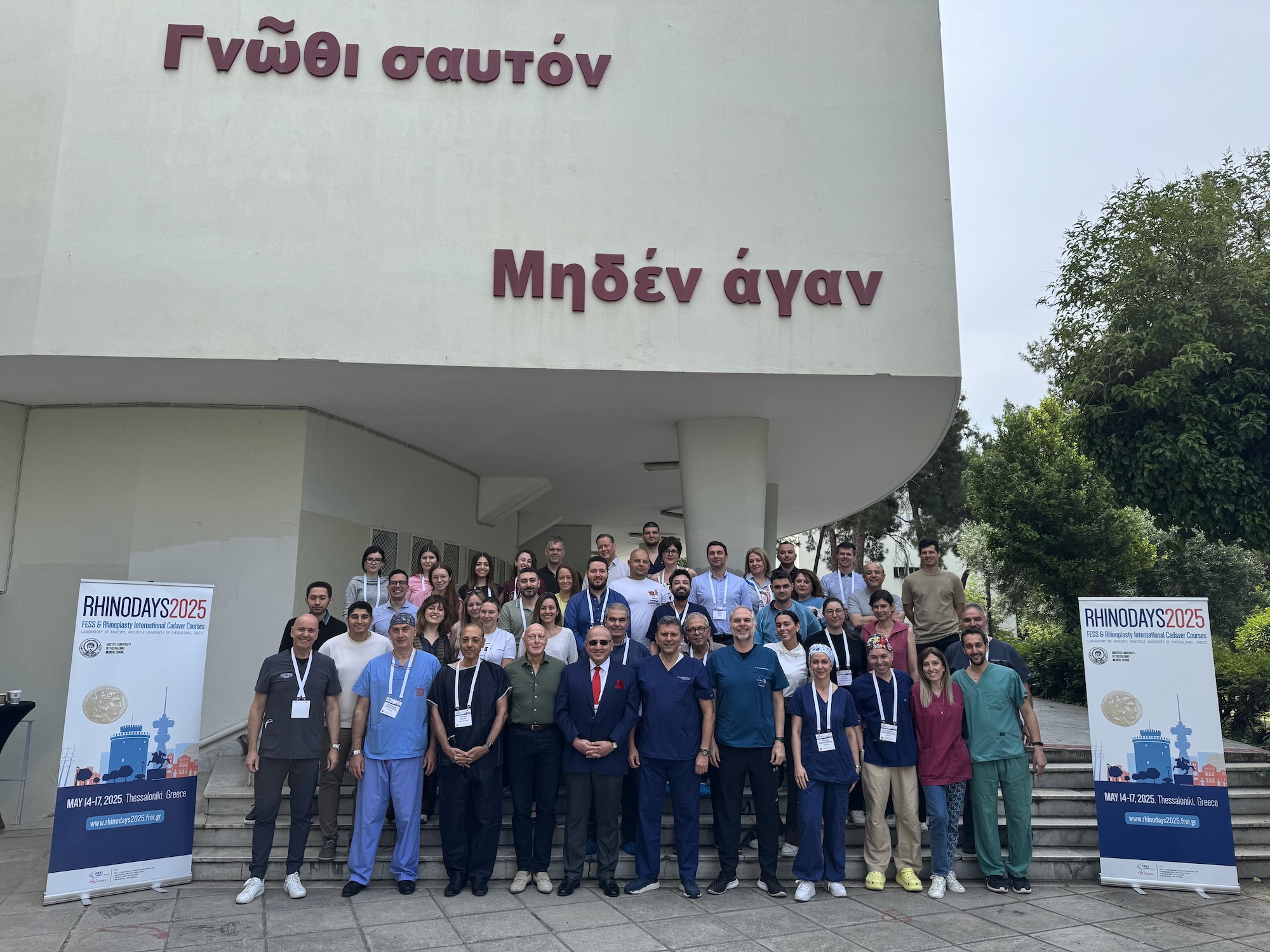 Participants and faculty of RhinoDays 2025 FESS and Rhinoplasty cadaver course Thessaloniki
